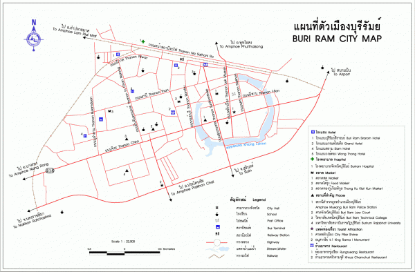 แผนที่เมืองบุรีรัมย์