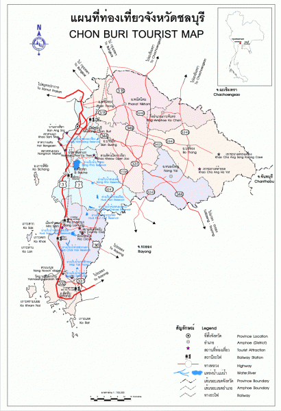 แผนที่ชลบุรี