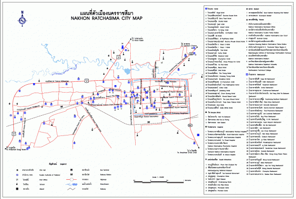 แผนที่เมืองนครราชสีมา